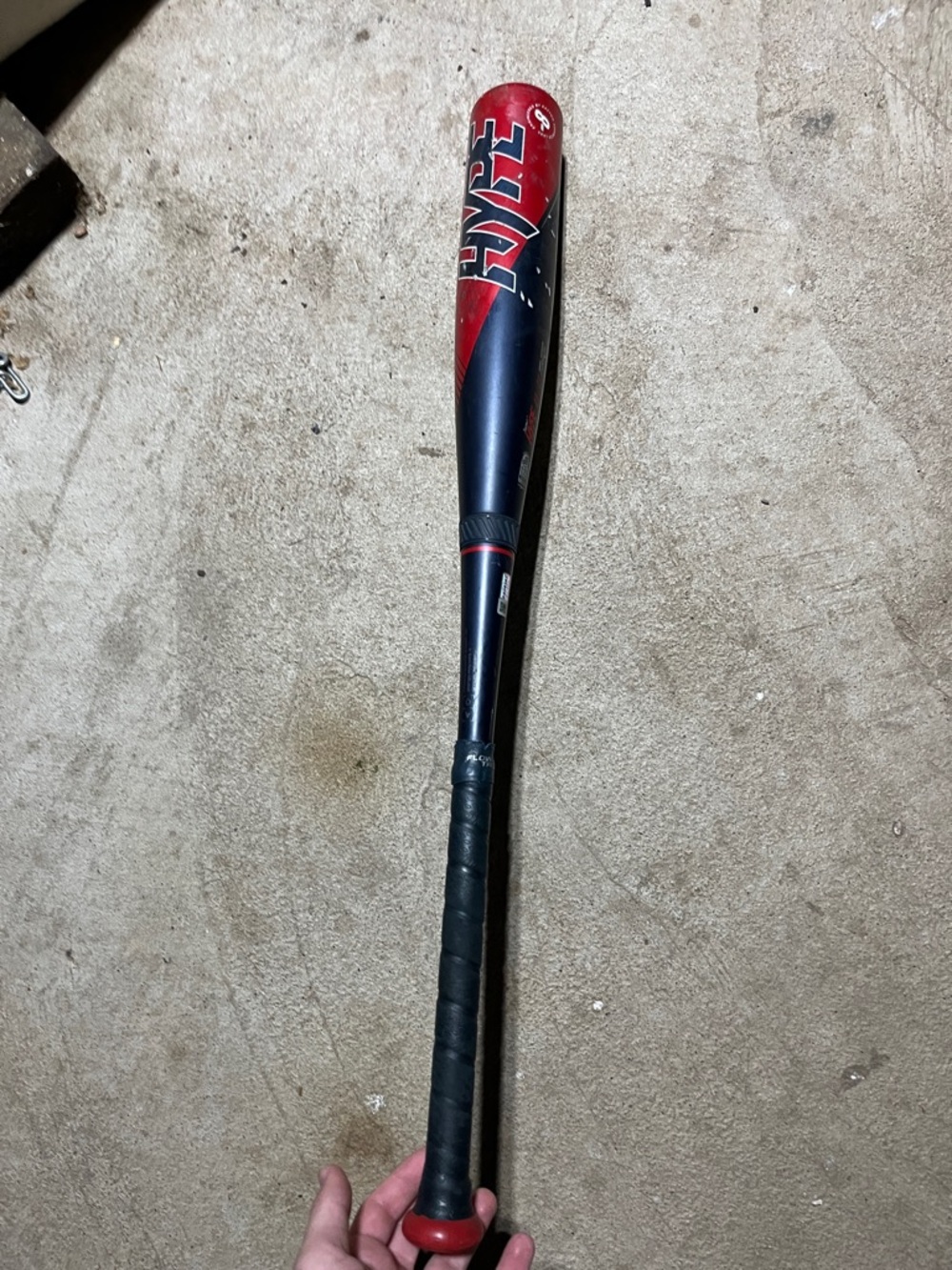 Youth/Adult Two-Tone Red and Black Baseball Bat